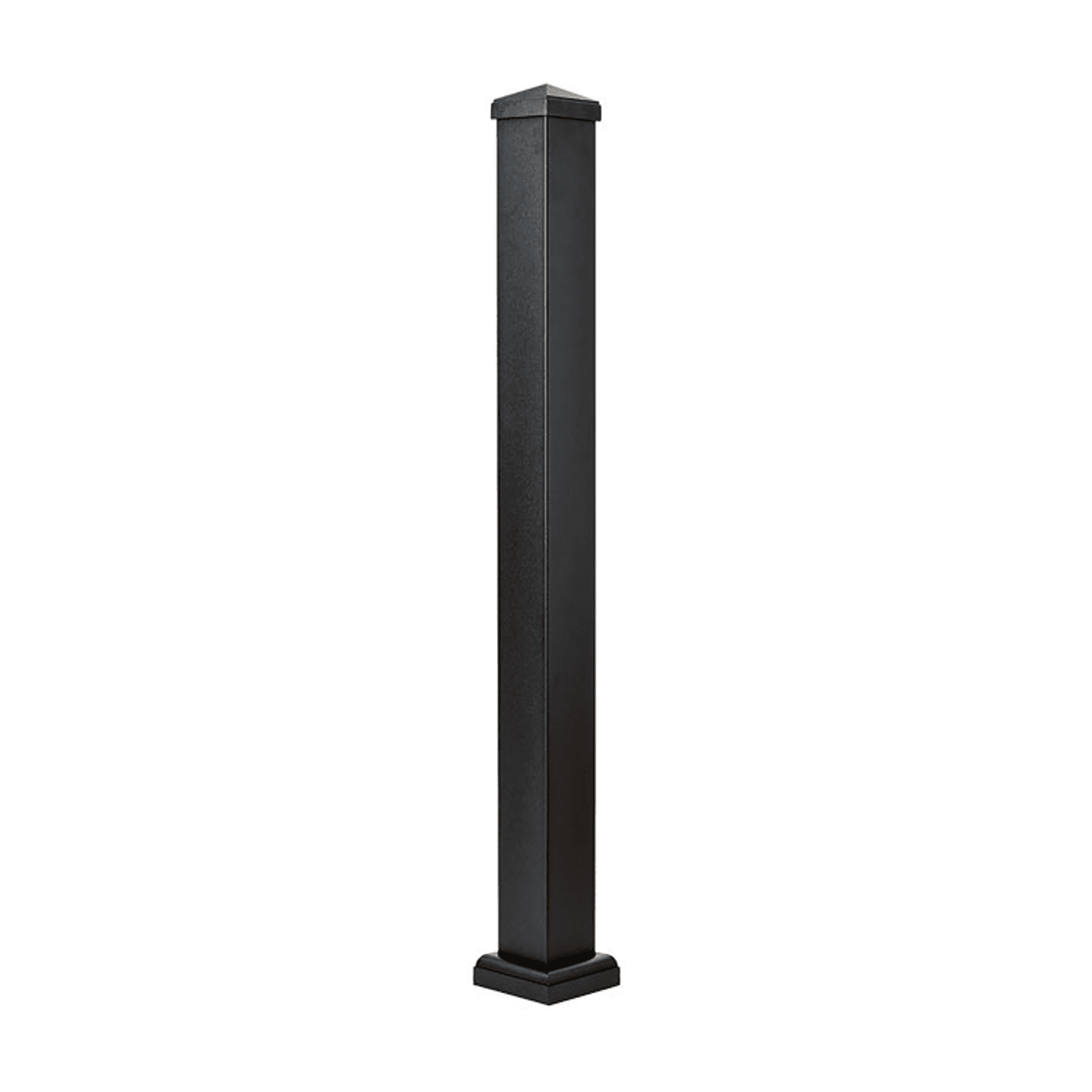 44" High Black Aluminum Surface Mount Post
