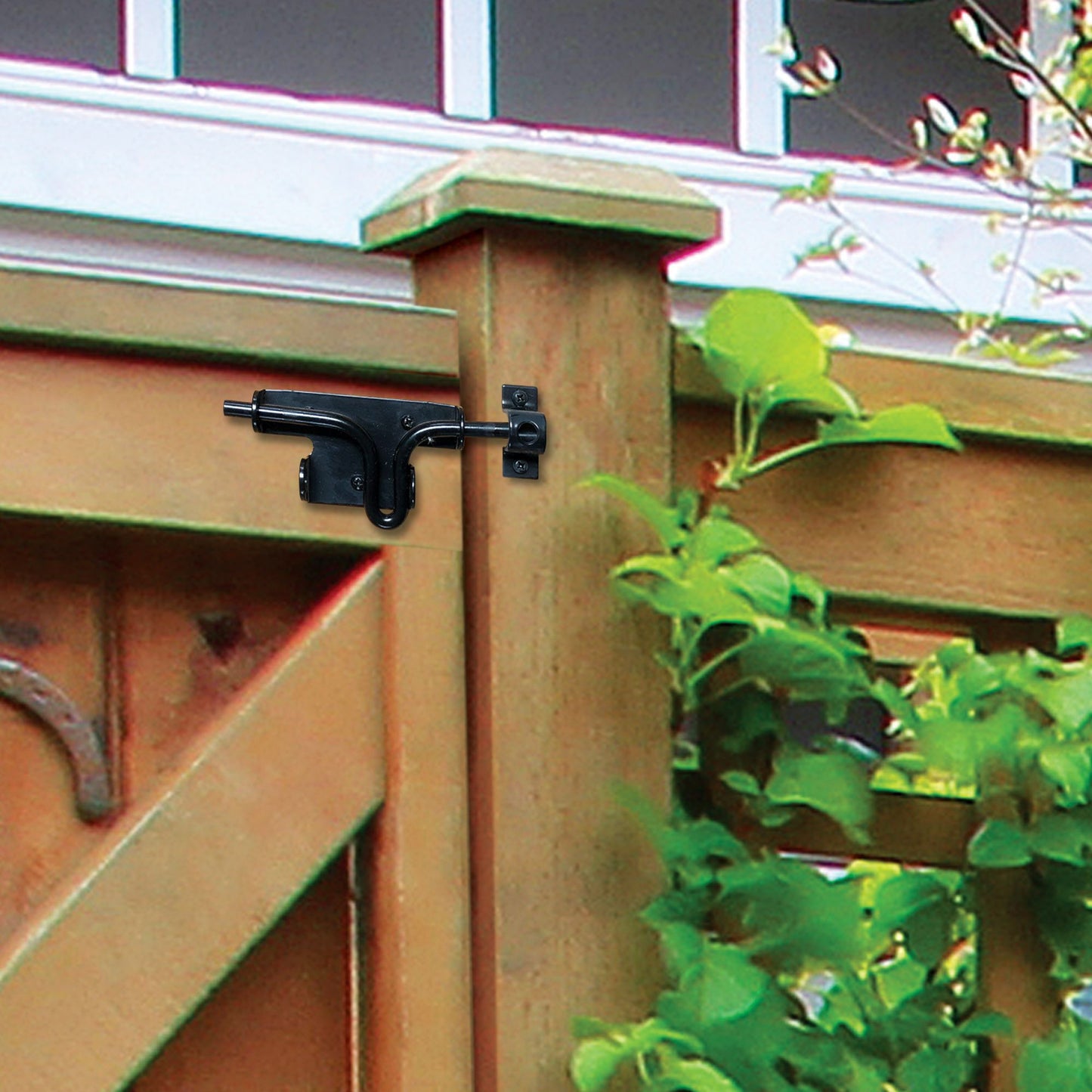 Black Galvanized Steel Slide Bolt Latch