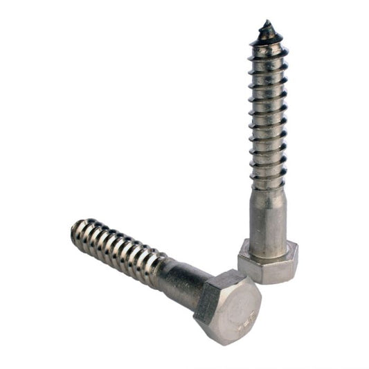 TruNorth Slide & Go Enviro Composite Fence 3/8" x 3" Stainless Lag Bolt w/Washer (4 pcs.)