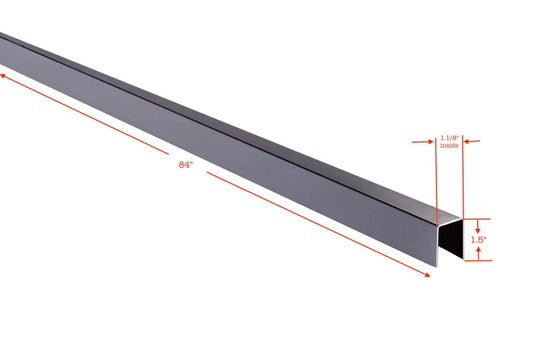 TruNorth Slide & Go Enviro Composite Fence Black Cap Rail 6'