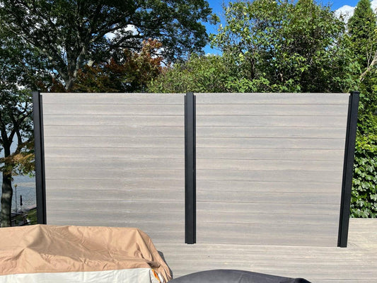 TruNorth Slide & Go Enviro Composite Fence Black Cap Rail 6'