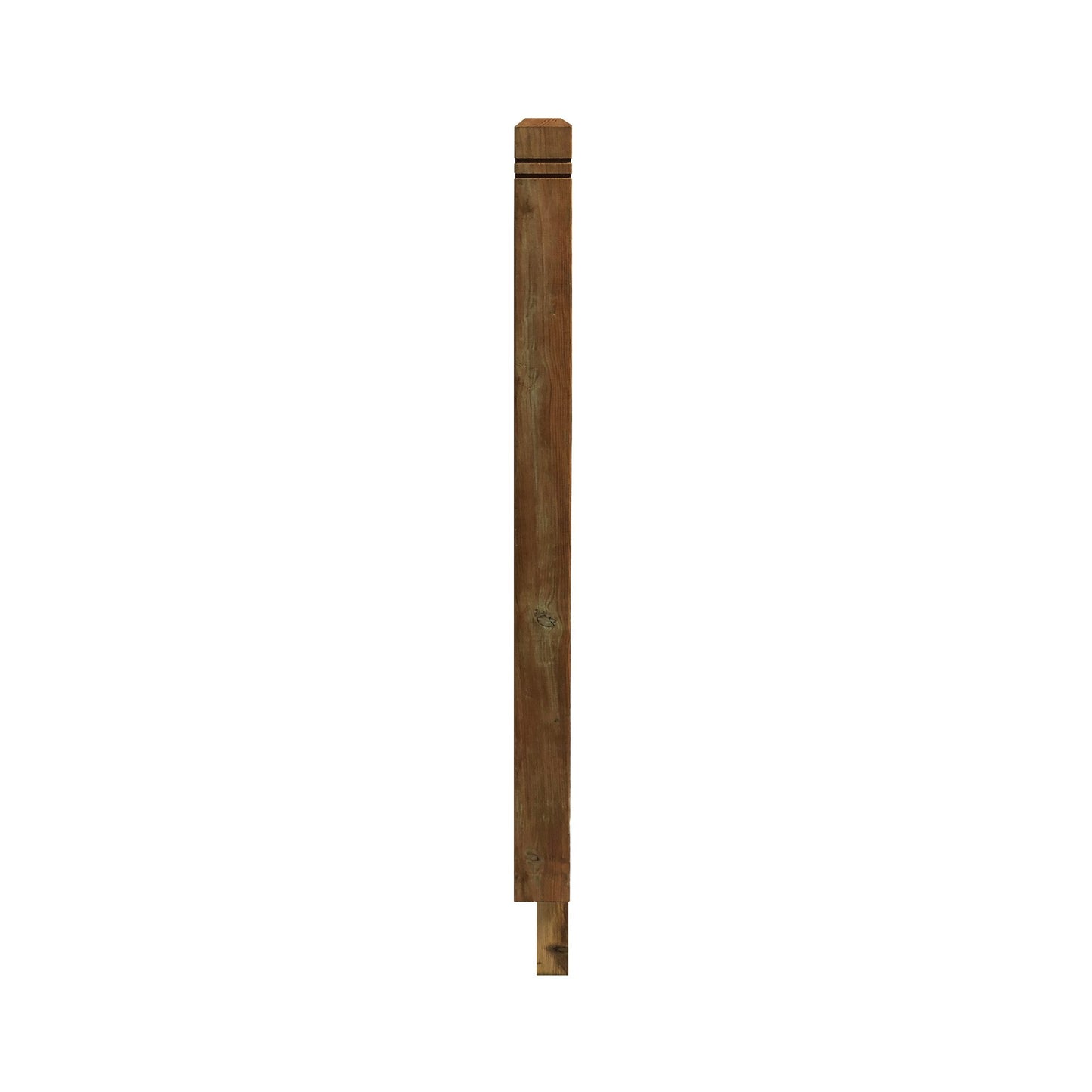 Decorative Corner Post for Deck Railings Brown Pressure Treated 4″ x 4″ x 54″