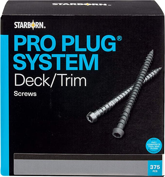 Starborn Pro Plug System Stainless Steel Screws 3" 375 pc Box (For TruNorth Enviroboard/Accuspan Boards)