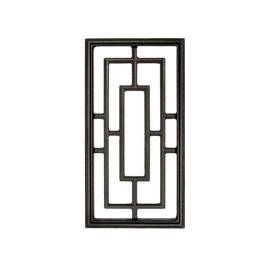 Rectangular Black Cast Aluminum Fence & Gate Insert – 9″ x 17″
