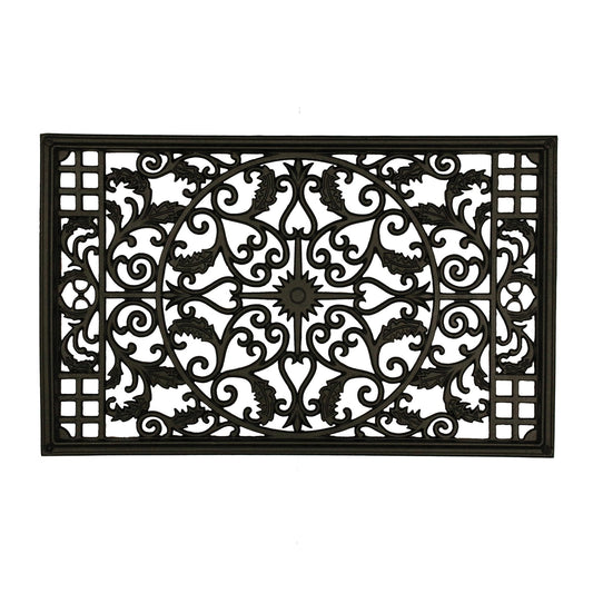 Rectangular Black Cast Aluminum Fence & Gate Insert – 15″ x 24″