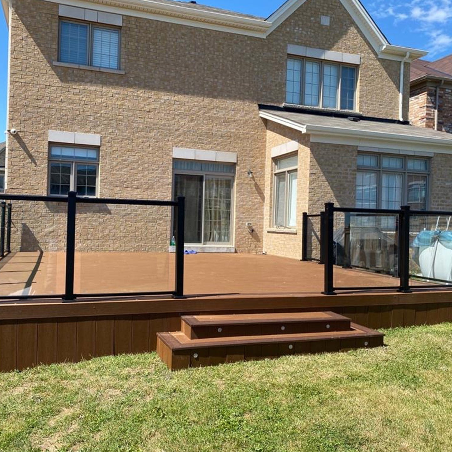 15" x 42" Tempered Glass Railing Panel For Our Aluminum Glass Rail Kits