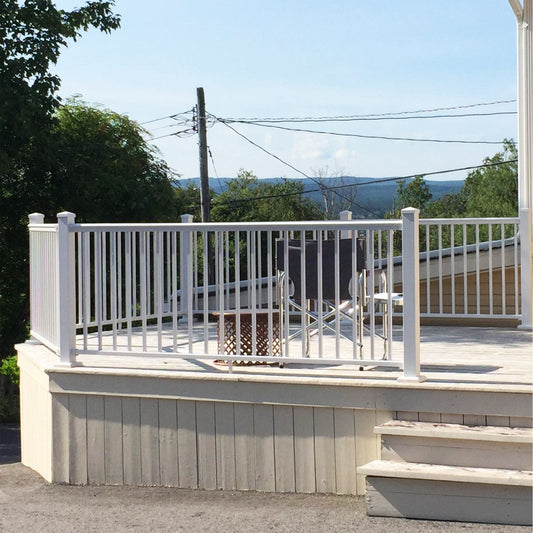 44" High White Aluminum Surface Mount Post