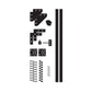 Black Aluminum Gate Conversion Kit (Rail Section Not Included)