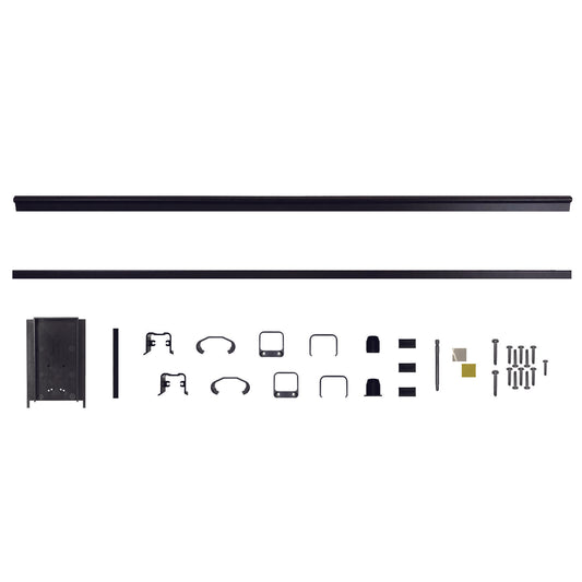 54" Long x 42" High Black Aluminum Glass Rail Kit for Our Tempered Glass Railing Panels