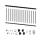 6' Long x 36" High Black Aluminum Stair Railing Kit