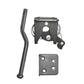 Black Galvanized Steel Spring-Loaded Latch and Catch with Cable and Ring