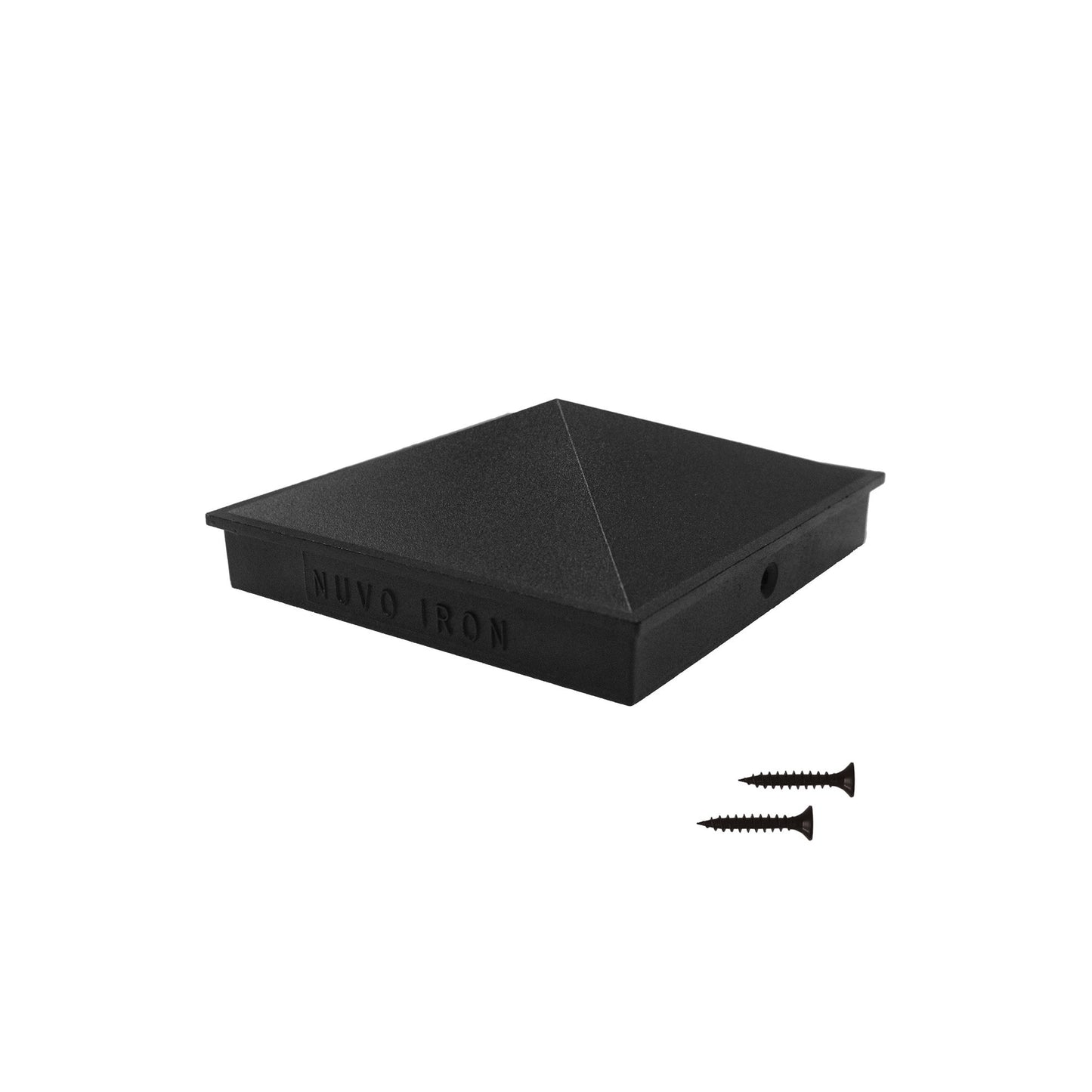 4″ x 4″ Black Aluminum Ornamental Pyramid Post Cap