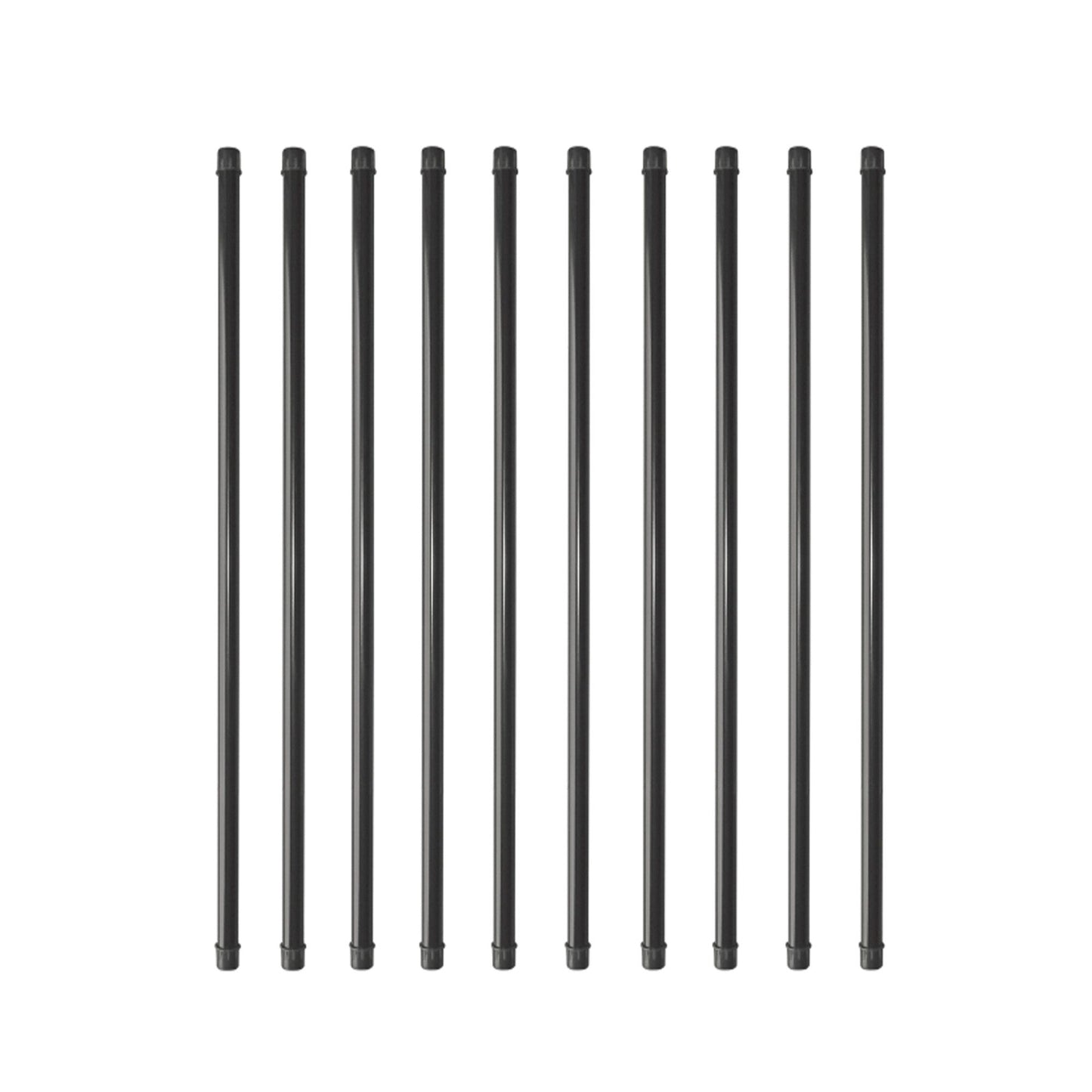 Round Balusters – 36″ Long x 3/4″ Diameter Black Round Tubing Galvanized Steel Balusters (10 pcs)