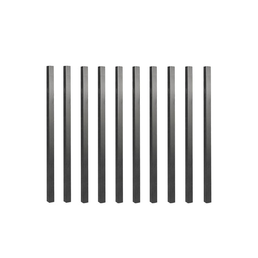 Square Balusters – 36″ Long x 3/4″ Wide Black Square Tubing Galvanized Steel Balusters (10 pcs)