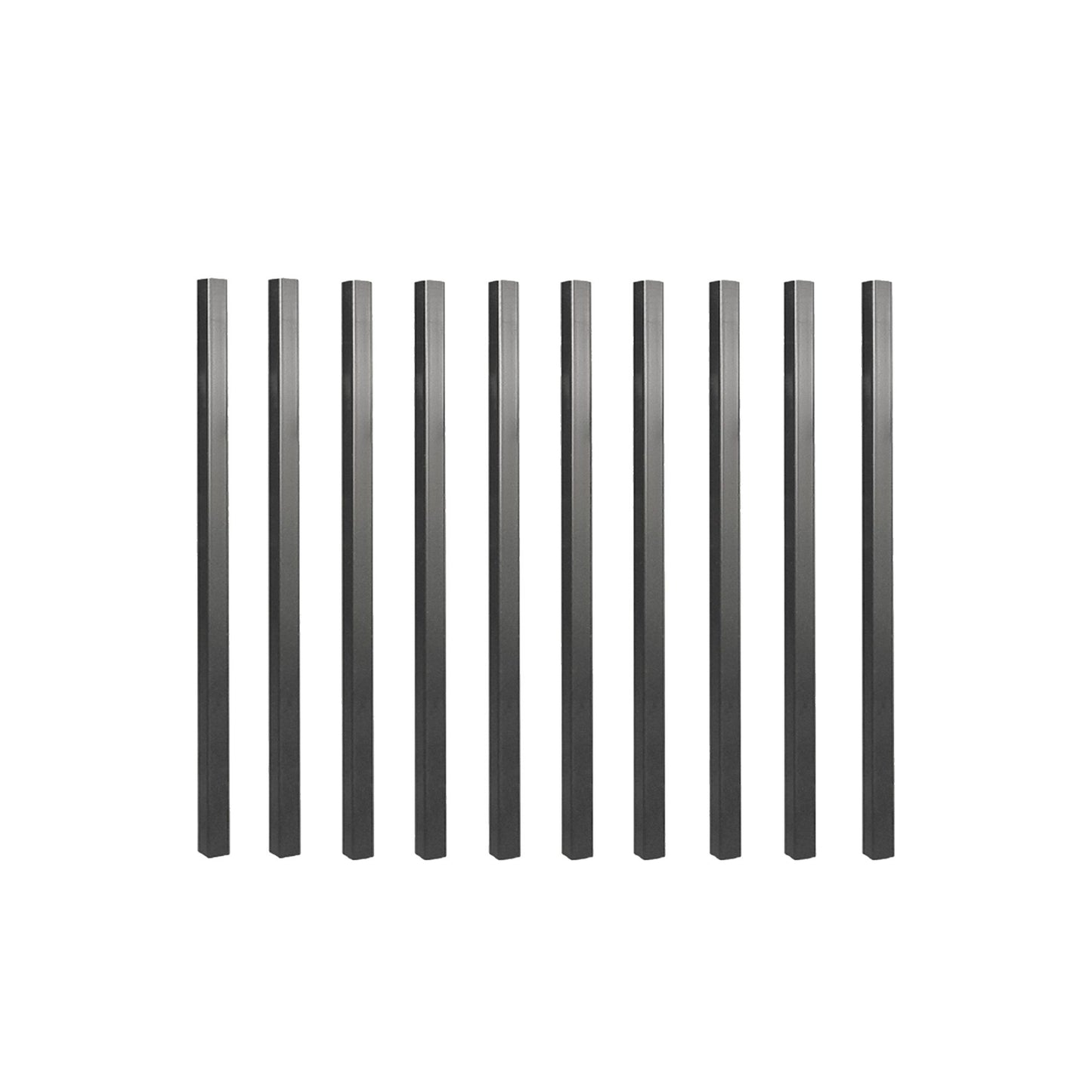 Square Balusters – 32″ Long x 3/4″ Wide Black Square Tubing Galvanized Steel Balusters (10 pcs)