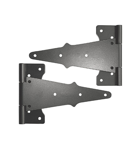 Black Galvanized Steel 8" Tee Hinges (2 pcs)