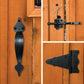 Black Galvanized Steel Wooden Gate Combo Kit Deluxe