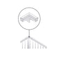 White Aluminum In-Line 90 Degree Post Cap for Smooth Continuous Line Railing