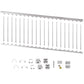 8' Long x 36" High White Aluminum Stair Railing Kit